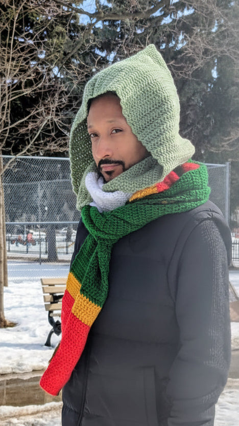 Hooded Scarf Wabi Sabi Ethiopian Flag