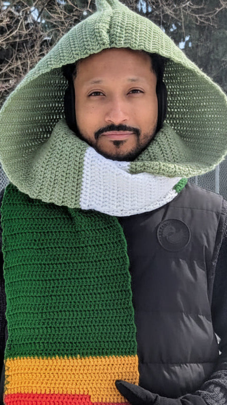 Hooded Scarf Wabi Sabi Ethiopian Flag