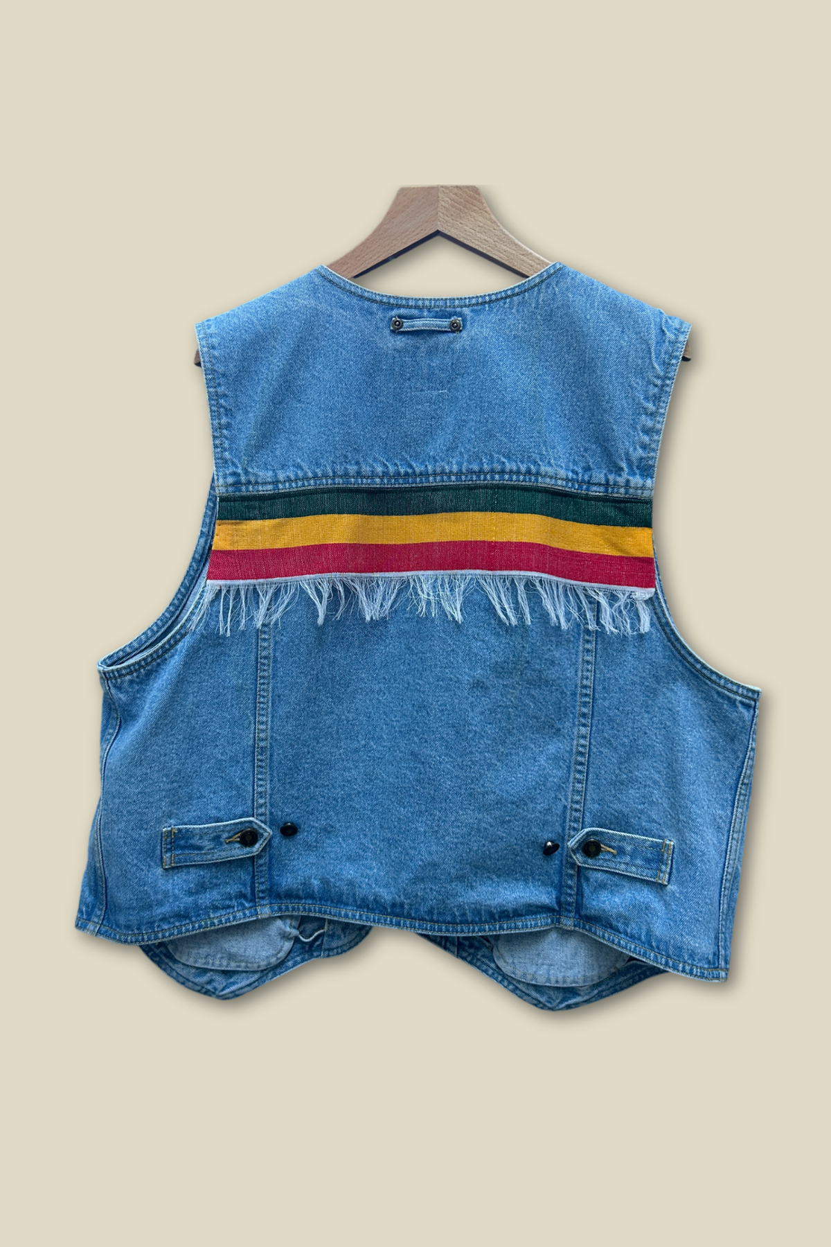 Ethiopian Flag Denim Vest