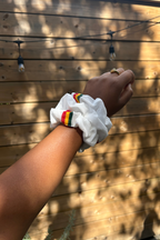 White Habesha Scrunchie