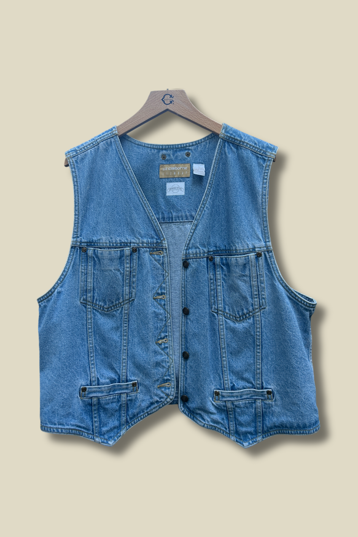 Ethiopian Flag Denim Vest
